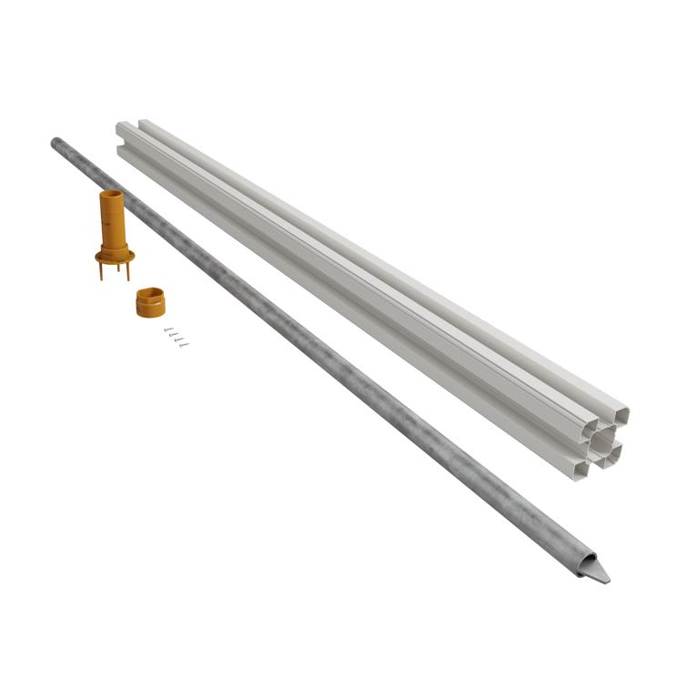 6ft. Vinyl Post + No-Dig Anchor System | WamBam Fence